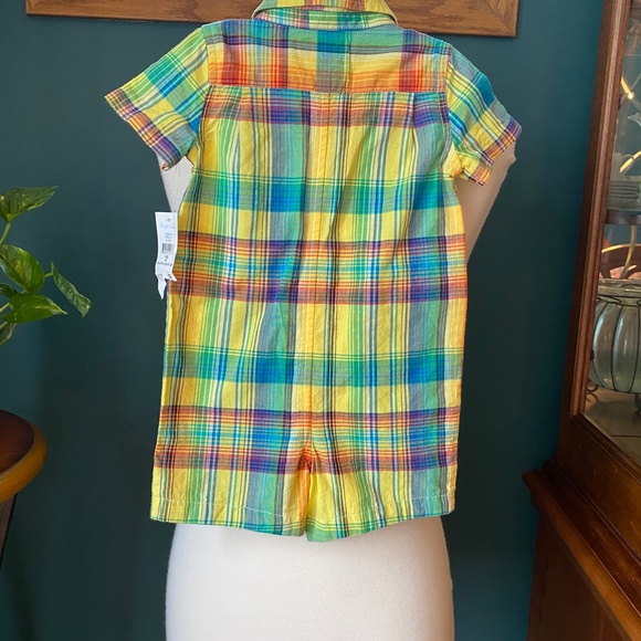 Ralph Lauren plaid short-all 6 mos. NWT - Picture 4 of 6